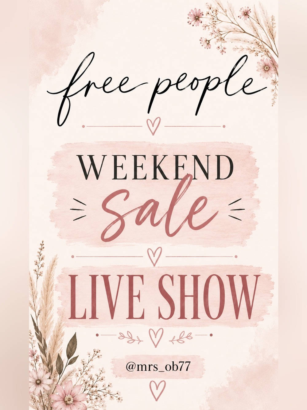 Free People Live Saturdays and Sundays 8:30 central